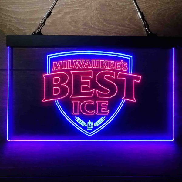 Milwaukee's Best Ice Vintage Logo Dual LED Neon Light Sign